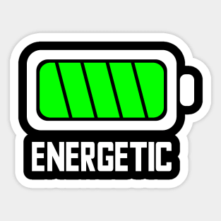 ENERGETIC - Lvl 6 - Battery series - Tired level - E1b Sticker